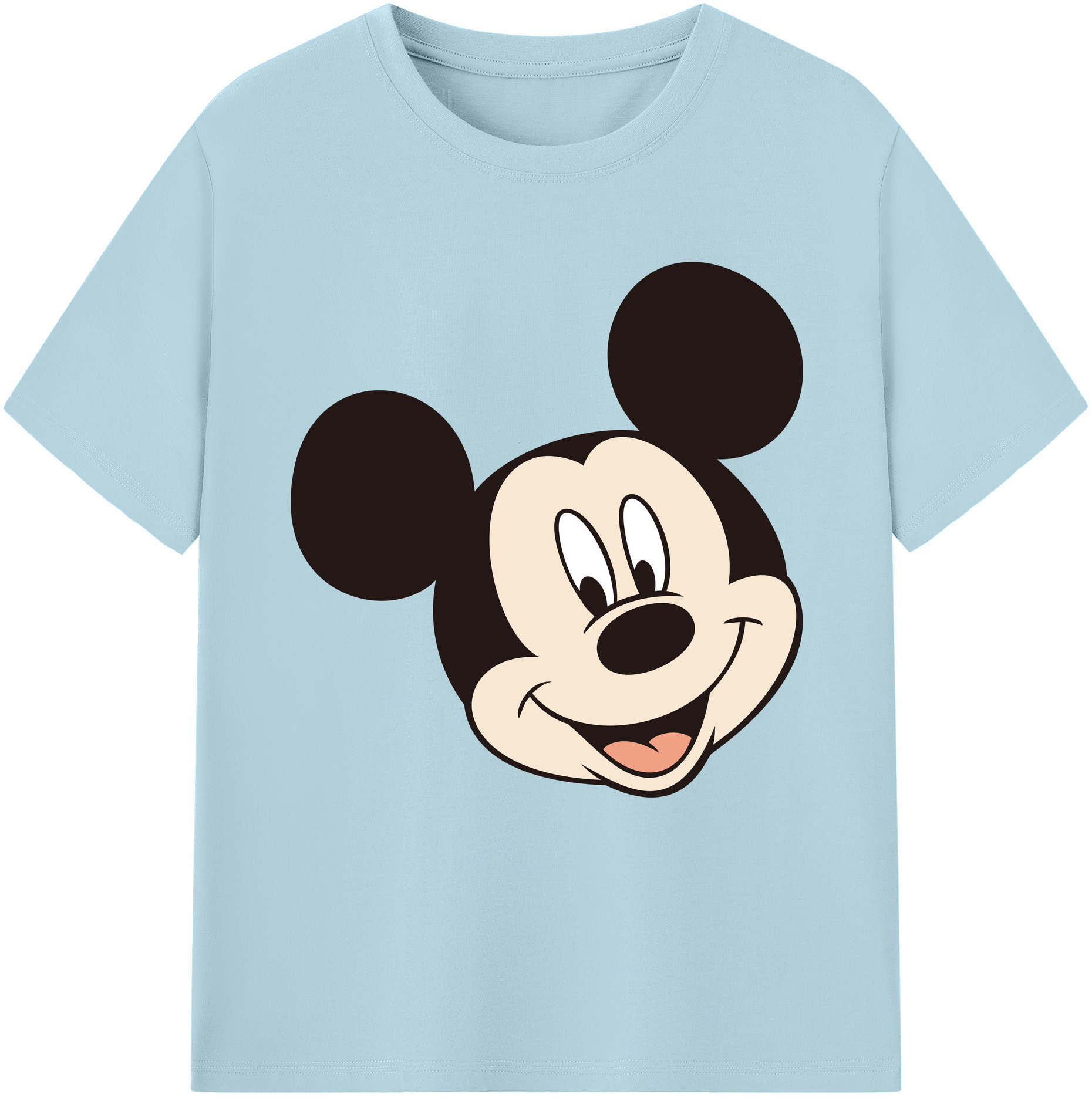 （画像用） ミッキーマウス Mickey Mouse 綿100％半袖Tシャツ（フロントプリント）